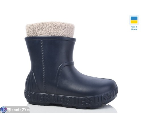 Жіноче гумове взуття на зиму (6 пар р.37-41) синій  "Korka"