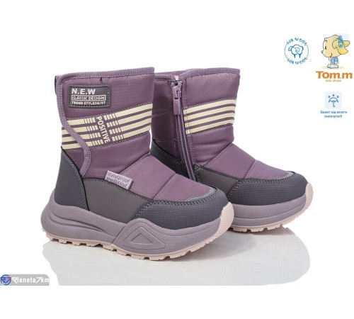 Дутики дитячі на зиму (8 пар р.27-32) фіолетовий  "Normashoes" Дутики дитячі на зиму (8 пар р.27-32) фіолетовий  "Normashoes"