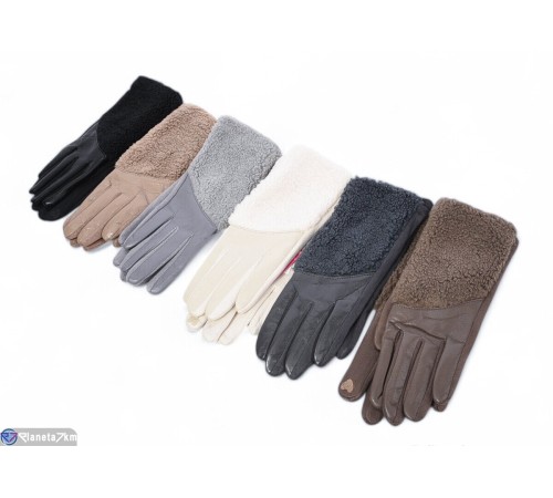 Рукавички жіночі на зиму (12 шт. р.сетка 6,5-8,5) мікс  "RUBIBAS"