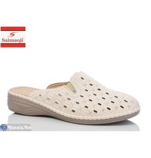 Шлепки жіночі на літо (8 пар р.37-42) бежевий  "Saimaoji"