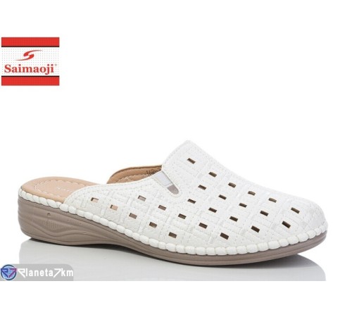 Шлепки жіночі на літо (8 пар р.37-42) білий  "Saimaoji"