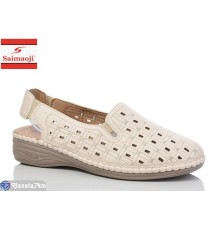 Туфлі жіночі на літо (8 пар р.37-42) бежевий  "Saimaoji"