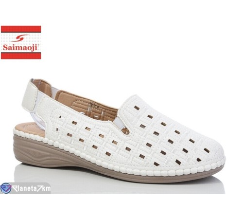 Туфлі жіночі на літо (8 пар р.37-42) білий  "Saimaoji"