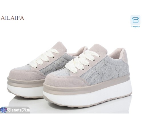 Кросівки жіночі на весну/осінь (6 пар р.36-41) сірий  "Latifa"