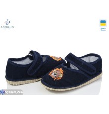 Тапки дитячі на весну/осінь (10 пар р.24-29) синій  "Acorus"