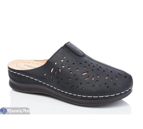 Шлепки жіночі на літо (8 пар р.37-42) чорний  "ZORINA"