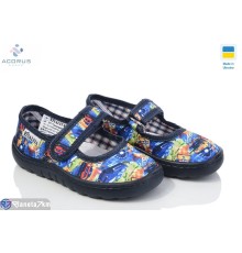 Тапки дитячі на весну/осінь (6 пар р.23-27) синій  "Acorus"