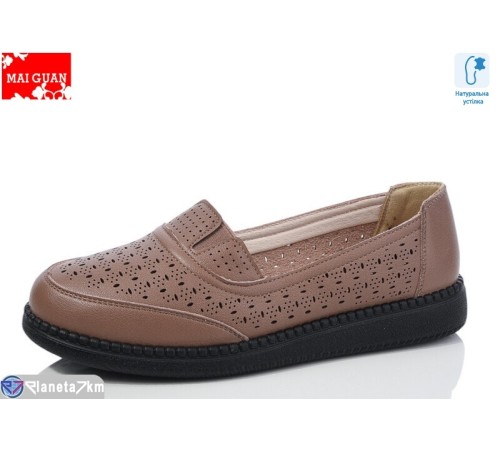 Туфлі жіночі на літо (8 пар р.37-41) коричневий  "Maiguan"