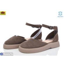 Туфлі жіночі на літо (8 пар р.36-41) хакі  "Mei De Li"