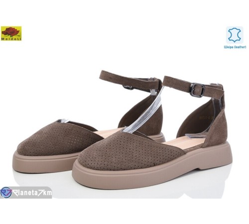 Туфлі жіночі на літо (8 пар р.36-41) хакі  "Mei De Li"