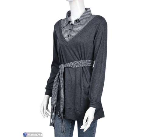 Кофта жіноча на весну/осінь (5 шт. р.сетка L-2XL) сірий  "Kalabok"