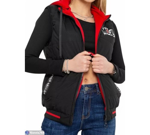 Жилетка жіноча на весну/осінь (5 шт. р.сетка S-2XL) чорний  "Masari"