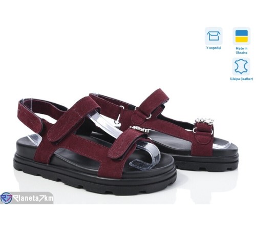 Босоніжки жіночі на літо (6 пар р.36-40) бордовий  "GARRA"