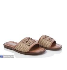 Шлепки жіночі на літо (8 пар р.36-41) коричневий  "LOREDANA"