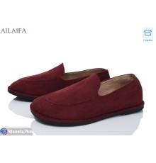 Мокасіни жіночі на весну/осінь (8 пар р.36-41) бордовий  "Latifa"