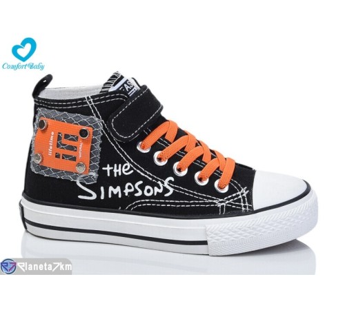 Дитячі кеди на весну/осінь (8 пар р.31-37) чорний  "Comfort-baby"