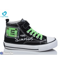 Дитячі кеди на весну/осінь (8 пар р.31-37) чорний  "Comfort-baby"