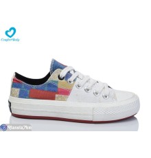 Дитячі кеди на весну/осінь (6 пар р.35-40) білий  "Comfort-baby"