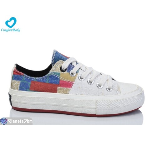 Дитячі кеди на весну/осінь (6 пар р.35-40) білий  "Comfort-baby"