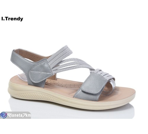 Босоніжки жіночі на літо (8 пар р.36-41) сірий  "Trendy"