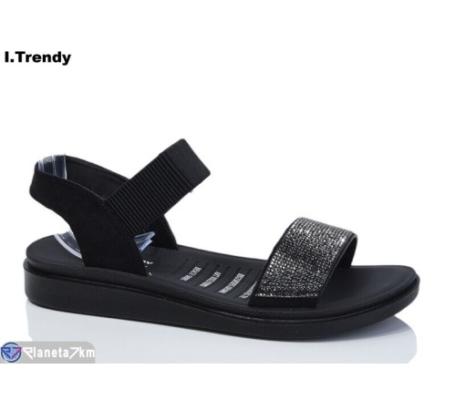 Босоніжки жіночі на літо (8 пар р.40-44) чорний  "Trendy"