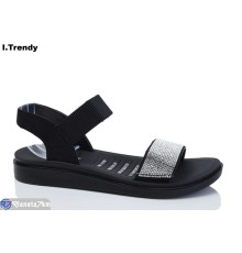 Босоніжки жіночі на літо (8 пар р.40-44) чорний  "Trendy"