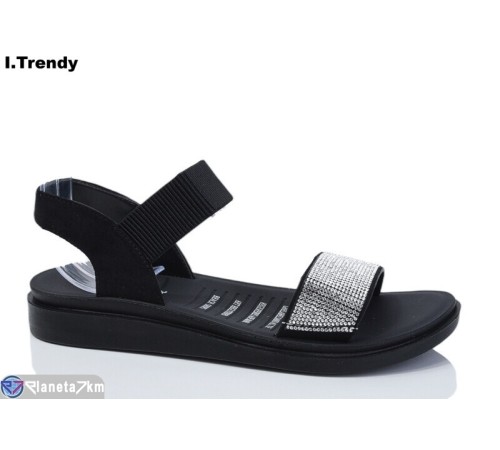 Босоніжки жіночі на літо (8 пар р.40-44) чорний  "Trendy"