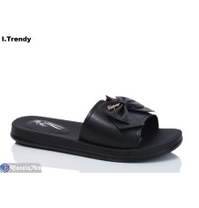 Шлепки жіночі на літо (8 пар р.40-44) чорний  "Trendy"