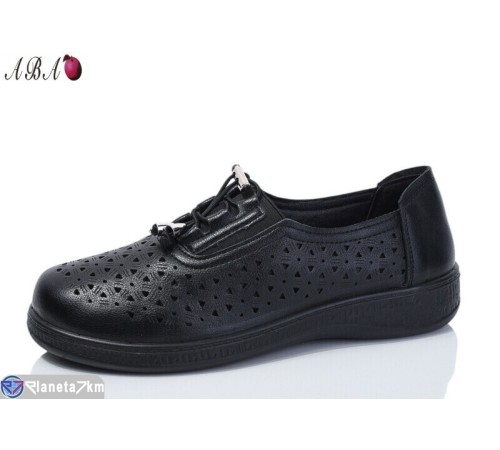 Туфлі жіночі на літо (8 пар р.36-41) чорний  "Aba"