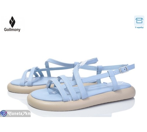 Босоніжки жіночі на літо (8 пар р.36-41) блакитний  "Gollmony"