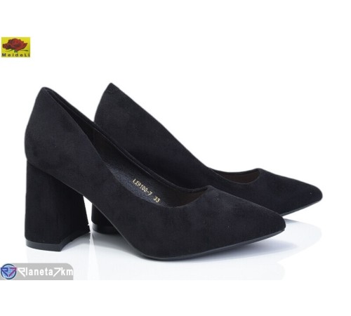 Дитячі туфлі на весну/осінь (6 пар р.33-38) чорний  "Mei De Li"