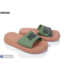Шлепки жіночі на літо (10 пар р.36-40) зелений  "Super Gear"
