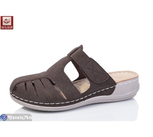 Шлепки жіночі на літо (8 пар р.37-42) коричневий  "WSMR"