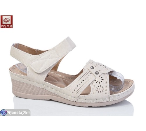 Босоніжки жіночі на літо (8 пар р.37-42) бежевий  "WSMR"