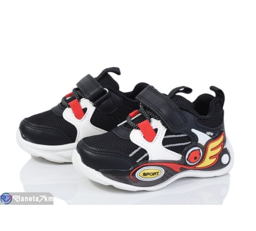 Дитячі кросівки на весну/осінь (8 пар р.22-27) чорний  "DOMINGO"