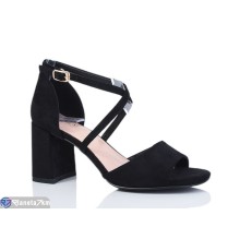 Босоніжки жіночі на літо (6 пар р.36-40) чорний  "MARADONA"