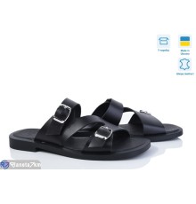 Шлепки жіночі на літо (6 пар р.36-40) чорний  "Linda"