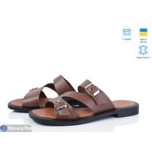 Шлепки жіночі на літо (6 пар р.36-40) коричневий  "Linda"