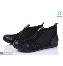 Черевики жіночі на весну/осінь (6 пар р.36-40) чорний  "Daman"