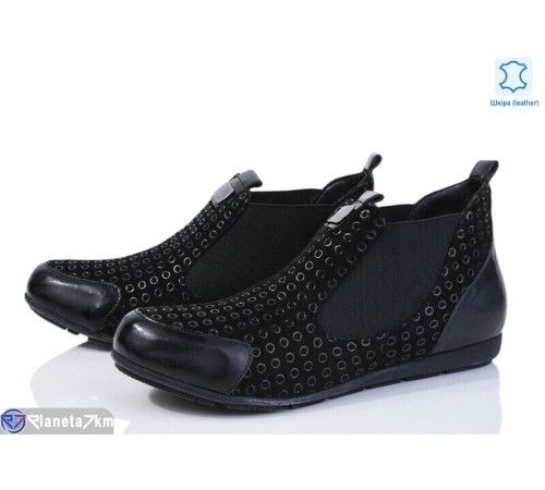 Черевики жіночі на весну/осінь (6 пар р.36-40) чорний  "Daman"