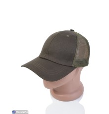 Кепка чоловіча на літо (5 шт. р.сетка 56-58) зелений  "CAROLLA"