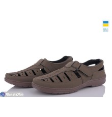 Туфлі чоловічі на літо (8 пар р.40-45) коричневий  "LEOBAZA"