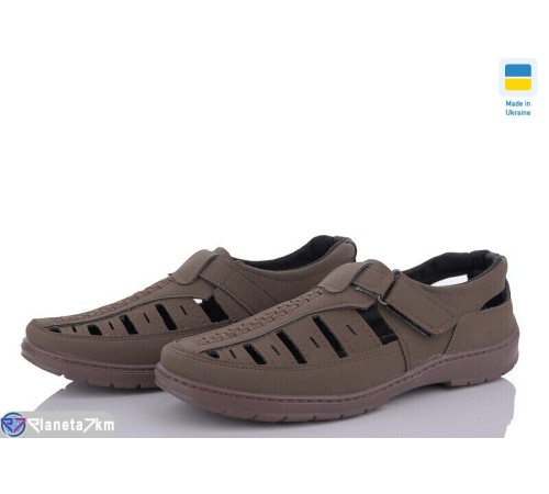 Туфлі чоловічі на літо (8 пар р.40-45) коричневий  "LEOBAZA"