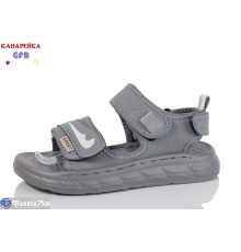 Сандалі дитячі на літо (10 пар р.32-37) сірий  "GFB-Канарейка"