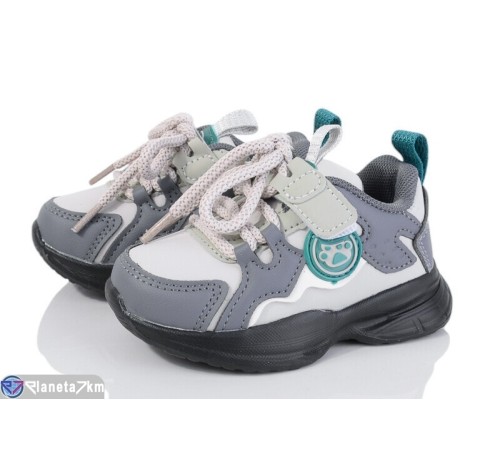 Дитячі кросівки на весну/осінь (8 пар р.22-27) сірий  "DOMINGO"