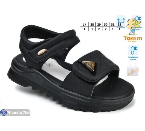 Дитячі босоніжки на літо (8 пар р.27-32) чорний  "TOMMY"