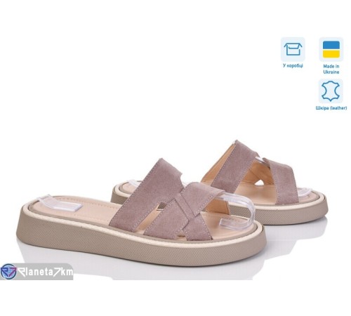 Шлепки жіночі на літо (6 пар р.36-40) коричневий  "GARRA"