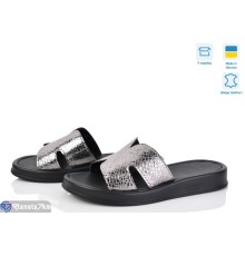 Шлепки жіночі на літо (6 пар р.36-40) срібний  "Speranza"
