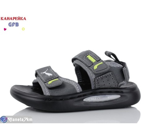 Сандалі дитячі на літо (10 пар р.21-25) сірий  "GFB-Канарейка"