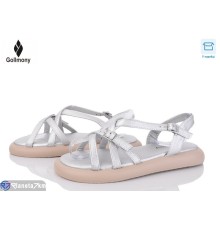 Босоніжки жіночі на літо (8 пар р.36-41) срібний  "Gollmony"